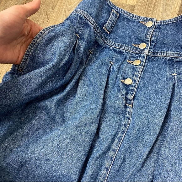 SILVERLEAF Vintage high waisted denim chambray skirt Womens size 26 - Picture 7 of 12